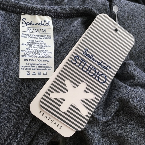 SPLENDID Long Sleeve Tee Open Vented Back Activewear Fitness Yoga Rayon Blend - Picture 7 of 10